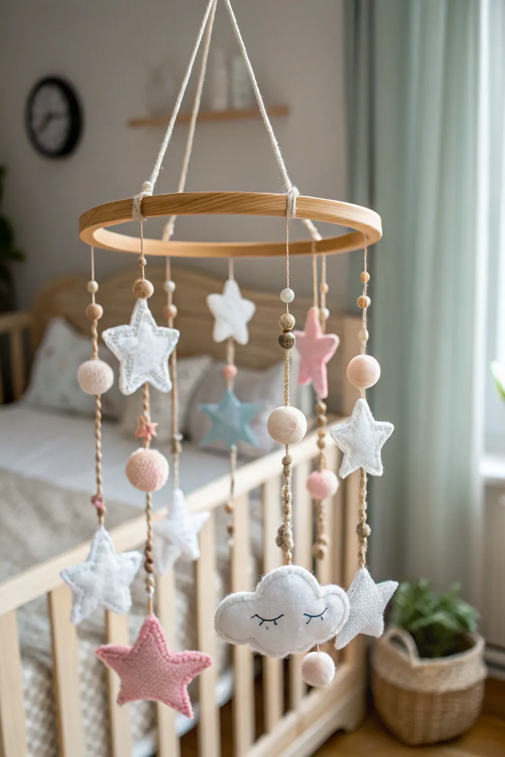 Whimsy in the nursery: Handcrafted beauty with a touch of magic.