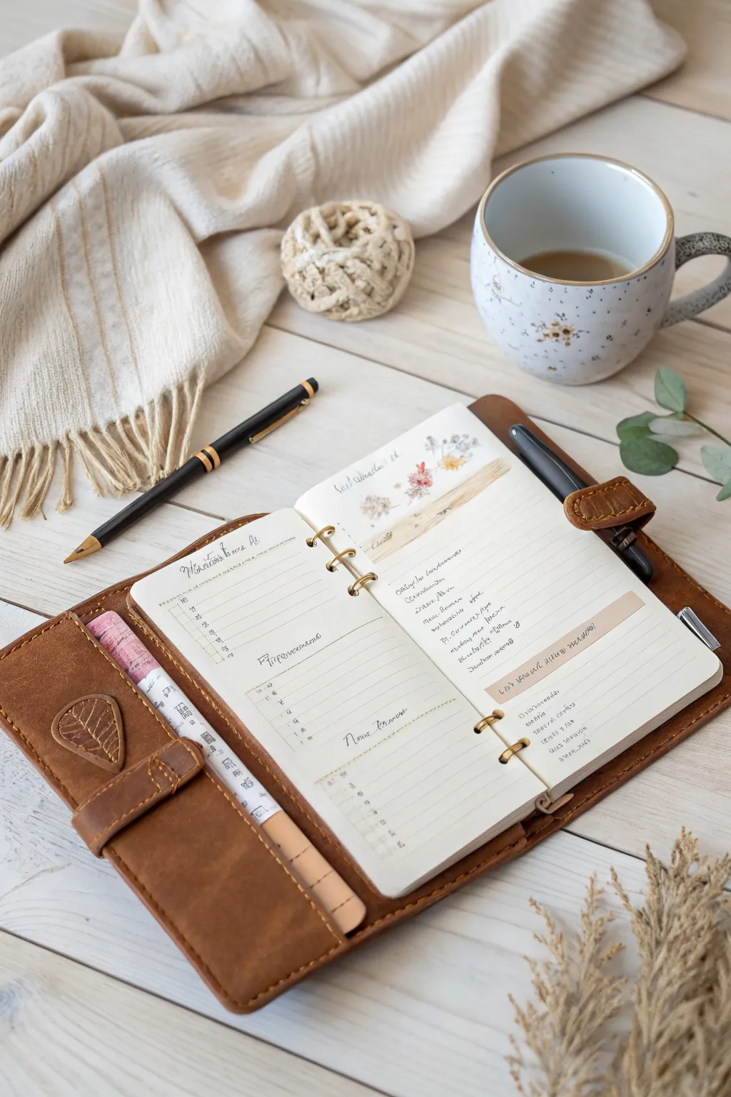 Organize your thoughts beautifully with a bespoke bullet journal. #MinimalistJournaling #ScandiBoho