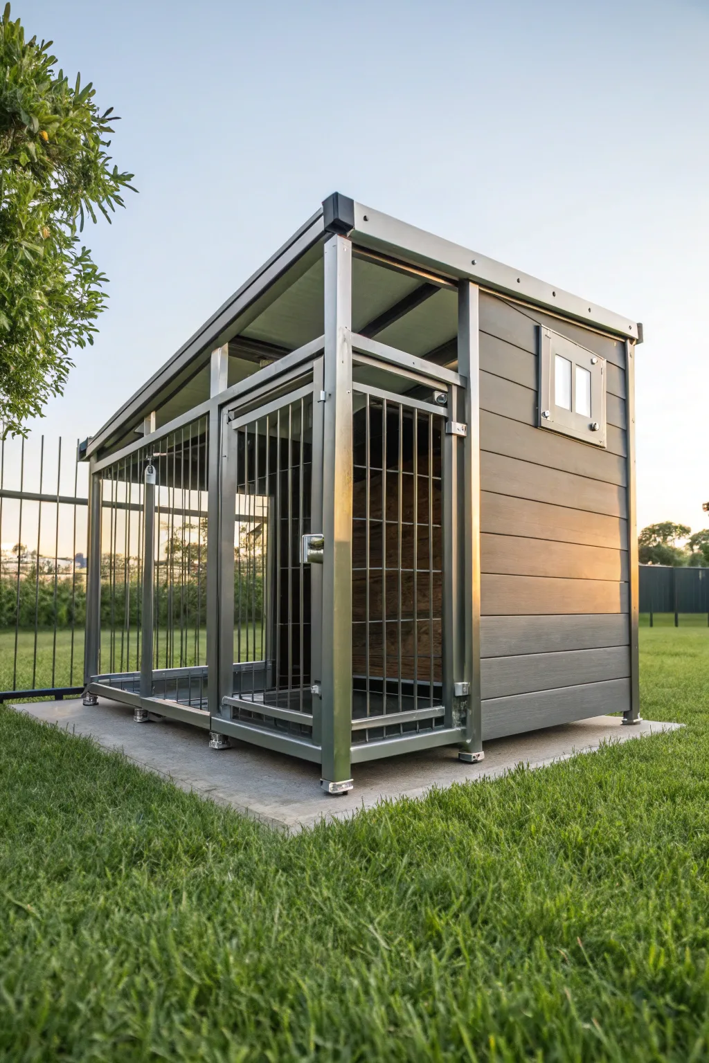 Elevate your pet's space with the elegance of a metal frame kennel.