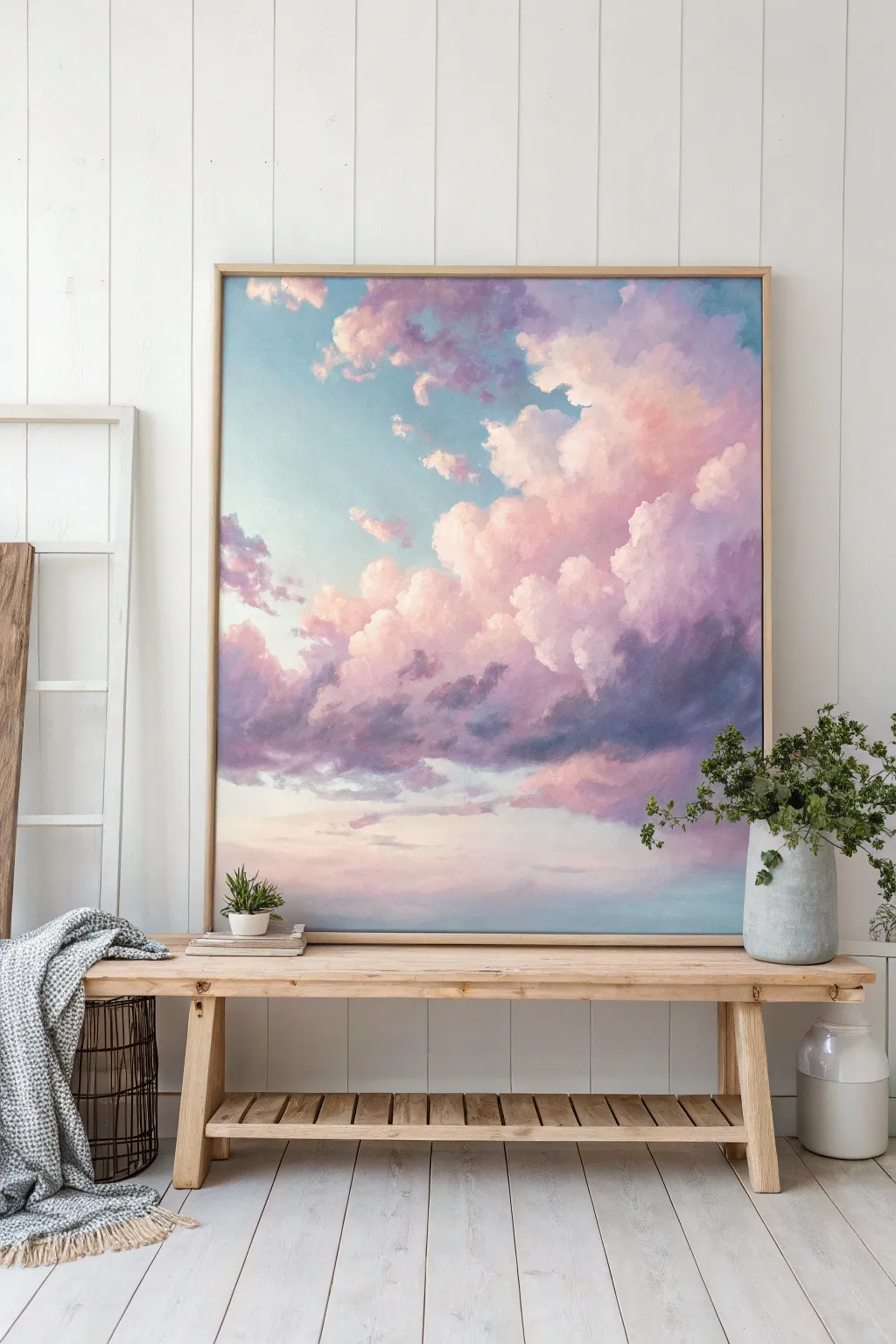 Bring tranquility into your space with this pastel sky masterpiece, where every brushstroke whispers serenity.
