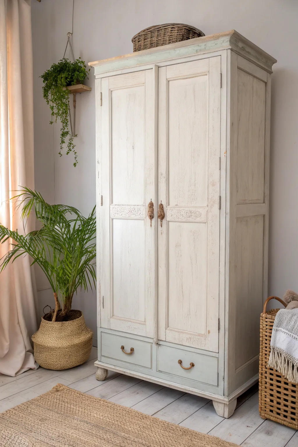 Transform your space with a touch of vintage charm through distressed chalk paint magic.