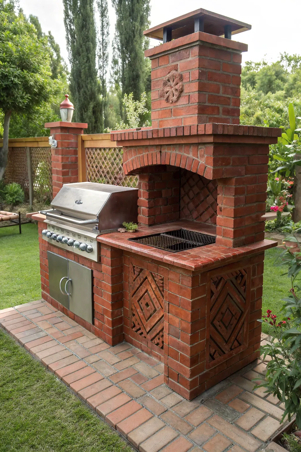 Elevate your backyard with a touch of elegance: the ultimate Argentinian brick BBQ.
