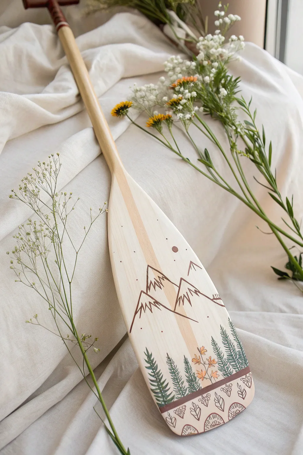Elevate your space with nature-inspired paddle art: simplicity meets the great outdoors.