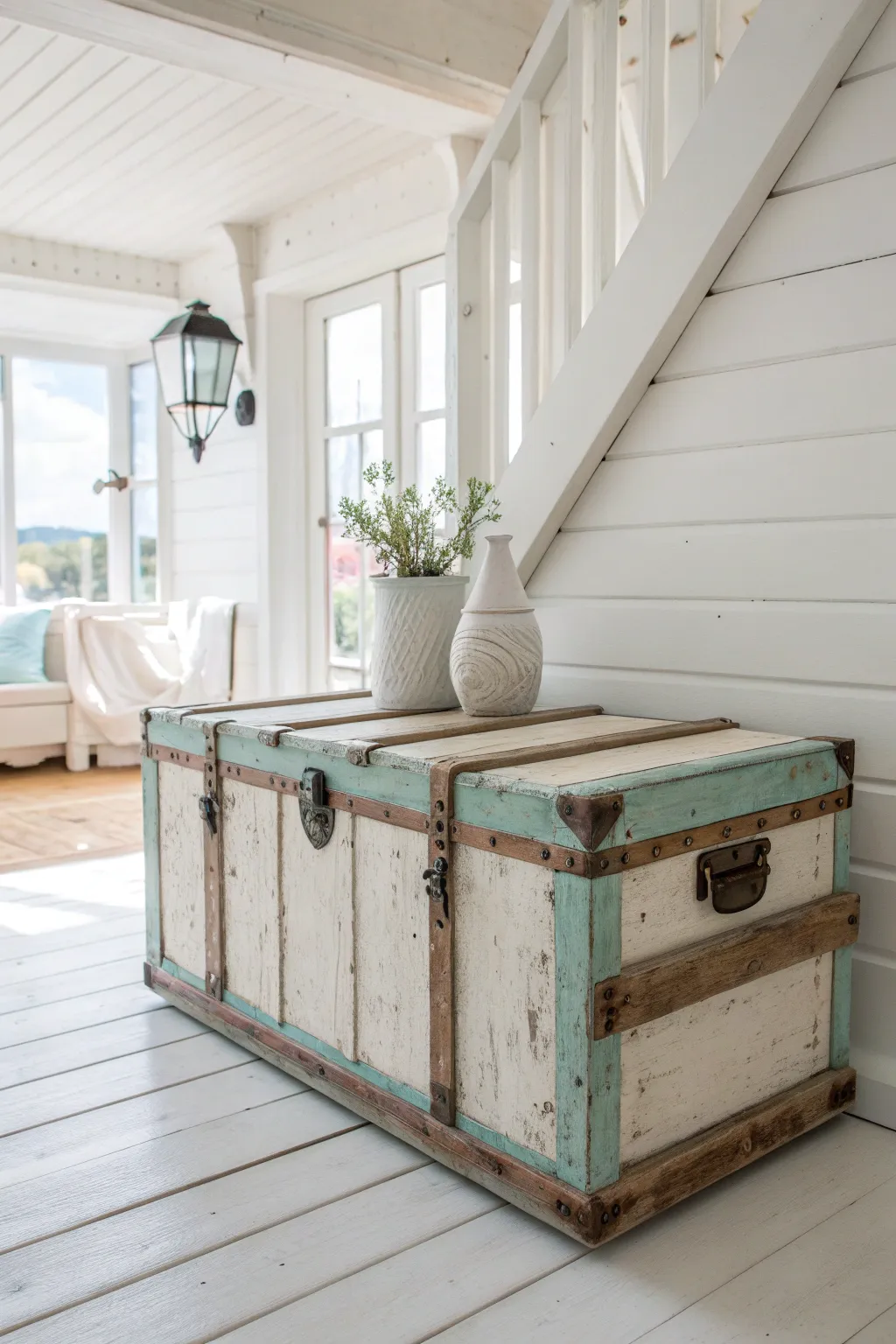 Embrace timeless elegance with a vintage trunk that tells its own story.