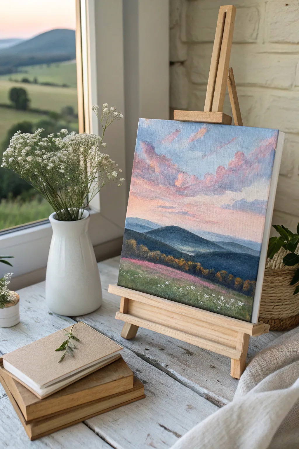Embrace tranquility with nature-inspired landscape art, where simplicity meets natural beauty.