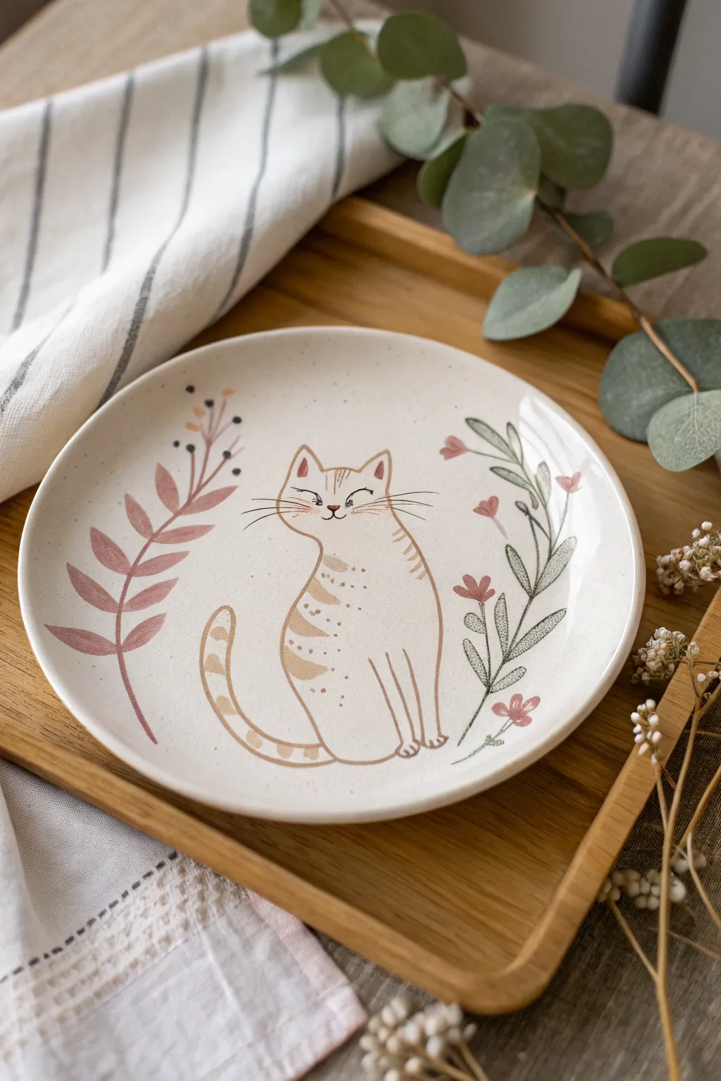 Add a touch of whimsy to your table with hand-painted furry friends.