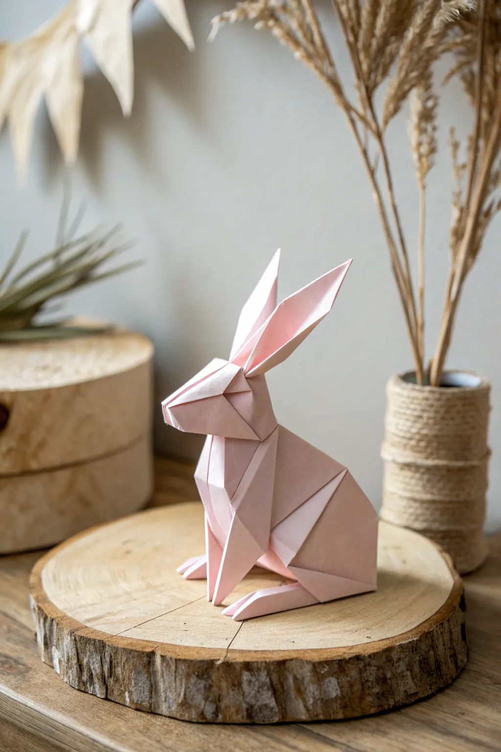 Delight in the art of origami with this charming paper rabbit, a perfect touch of whimsy and elegance for your minimalist decor.