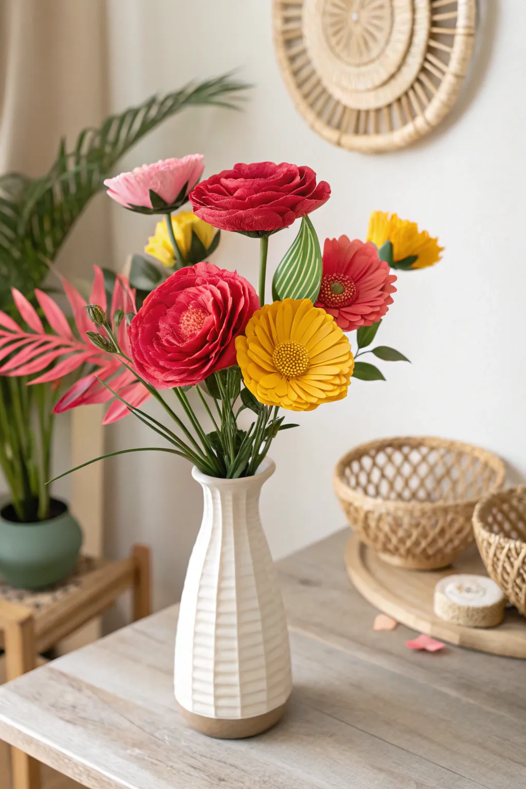 Brighten your day with a burst of carnival colors. These fiesta blooms bring joy and artistry to any space!