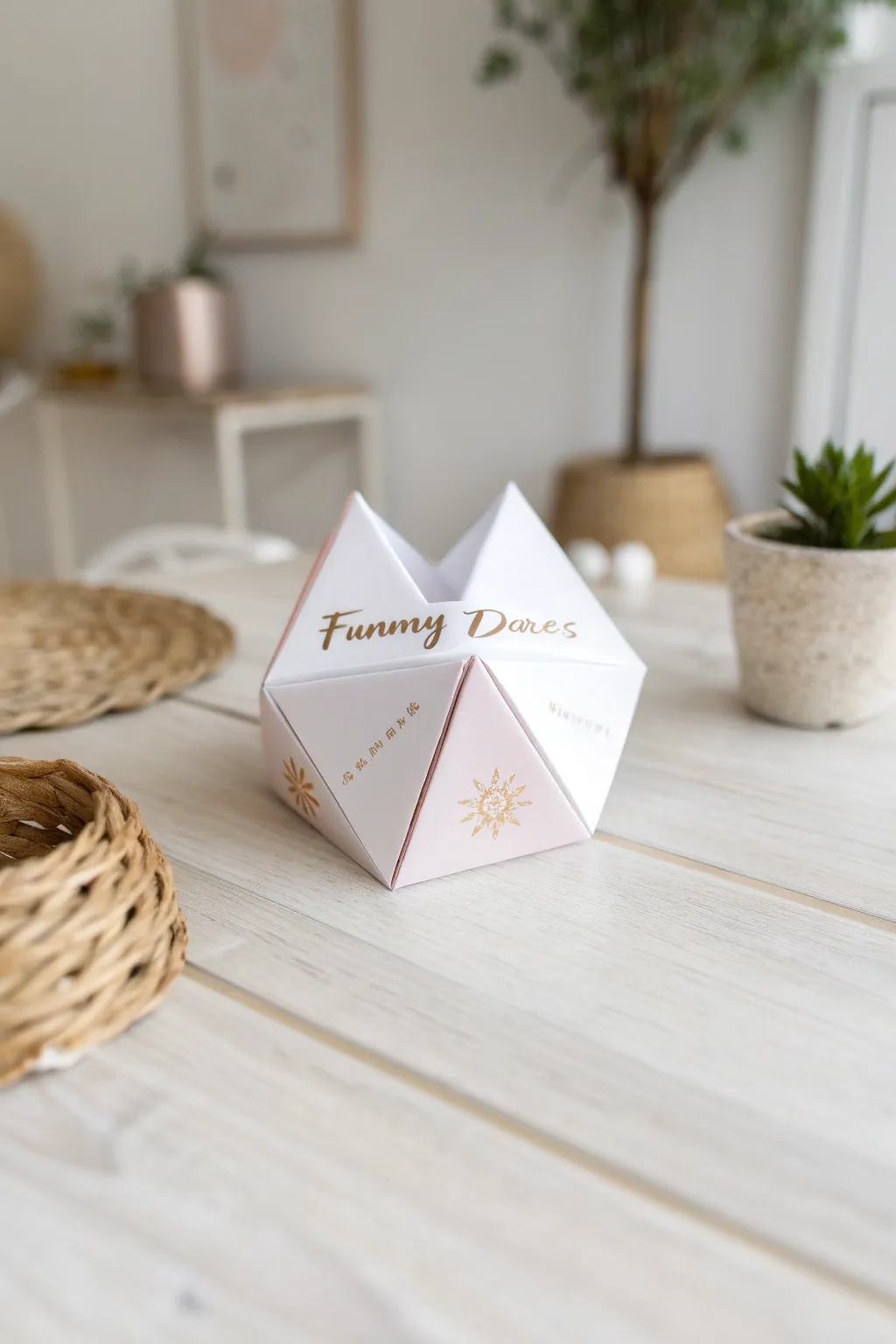 Unfold laughter and fun with every flip! 🌿✨ #PaperFortuneFun #ScandinavianBoho
