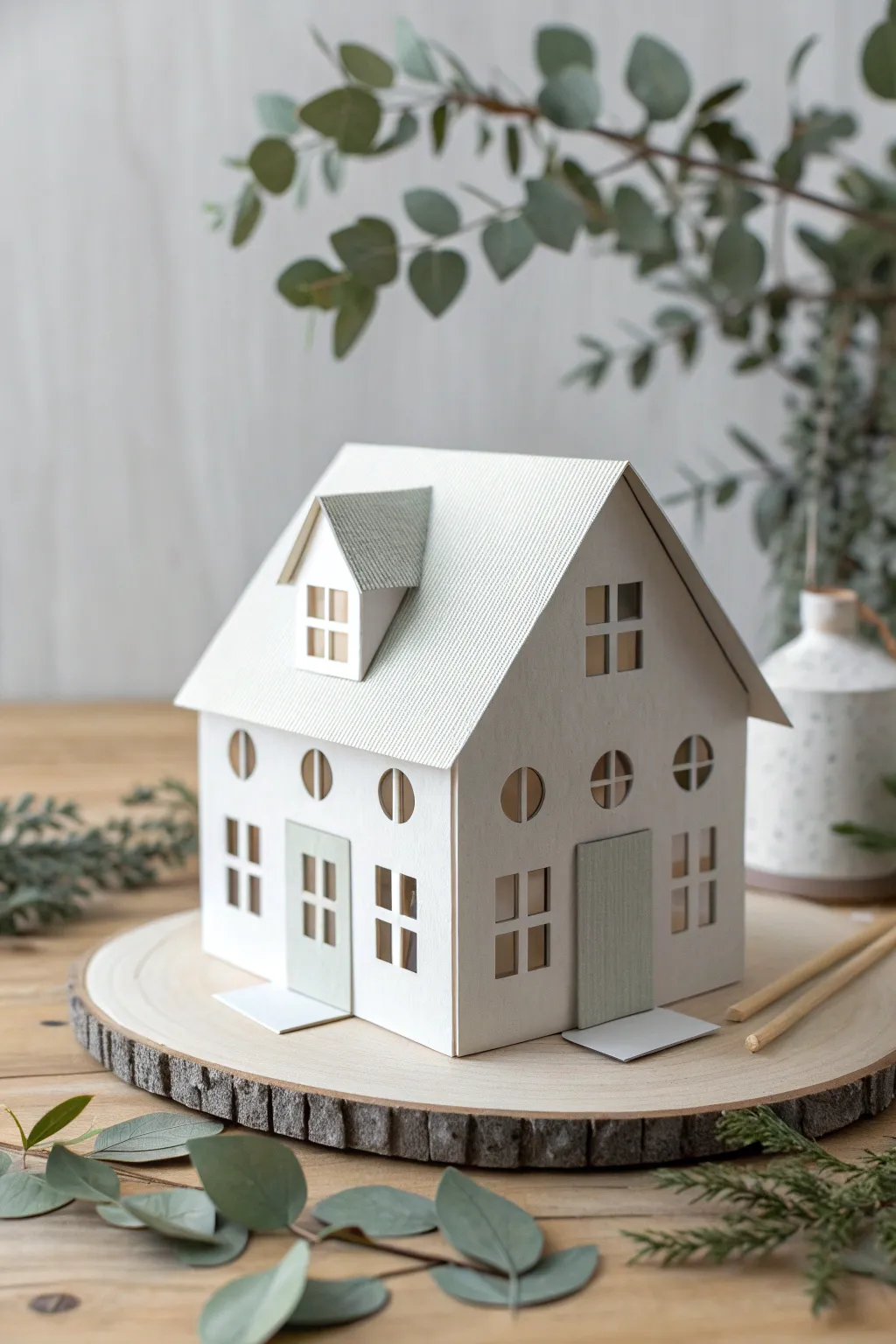 Embrace contemporary elegance with a modern paper house design, where simplicity meets natural beauty.