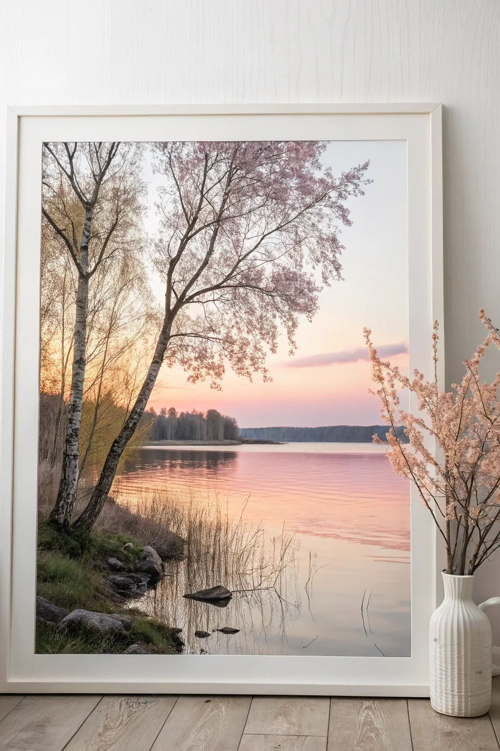 Embrace the tranquility of nature with this pastel reflection masterpiece.