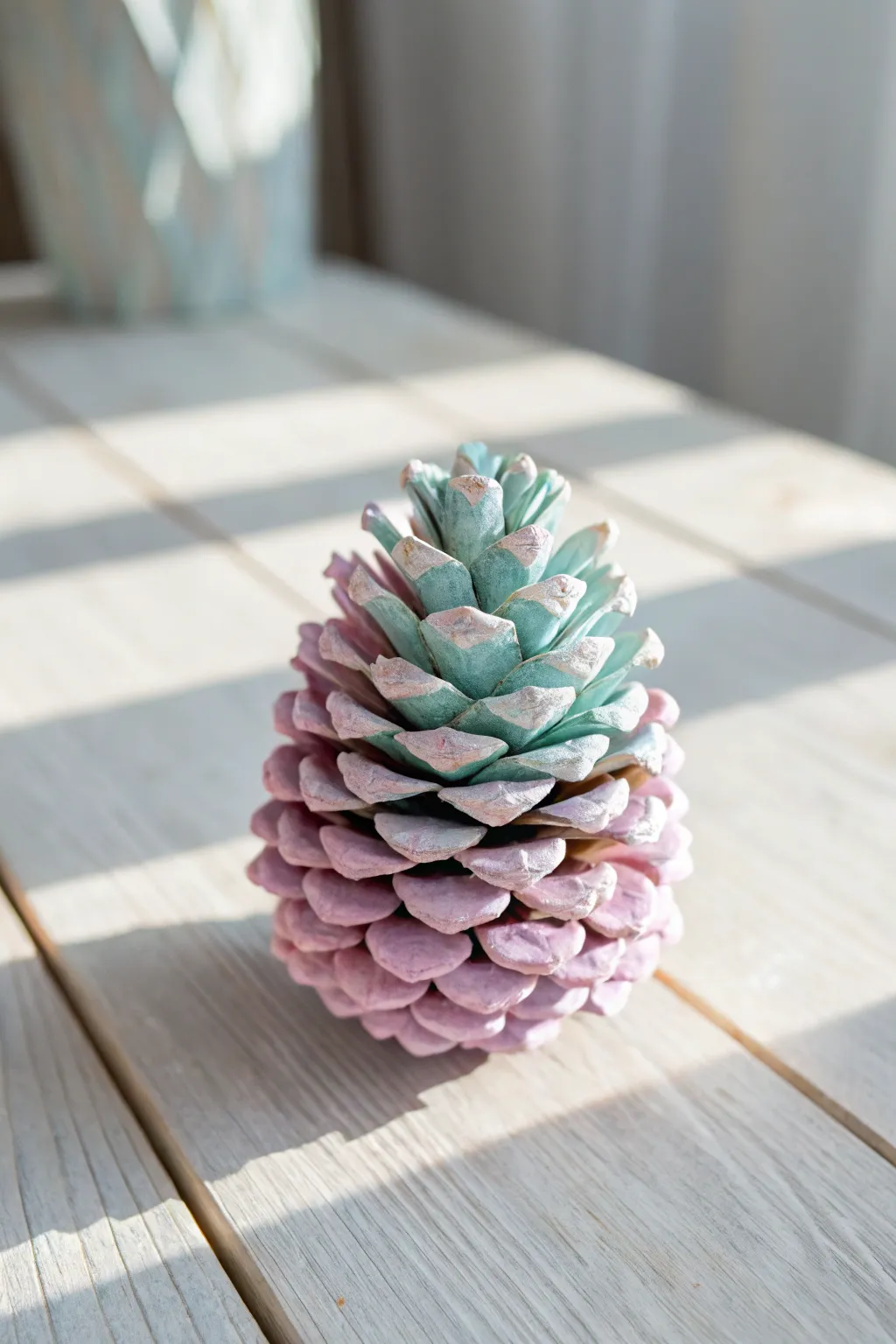 Transform nature's gift into a pastel masterpiece—embrace the art of vibrant painted pine cones.