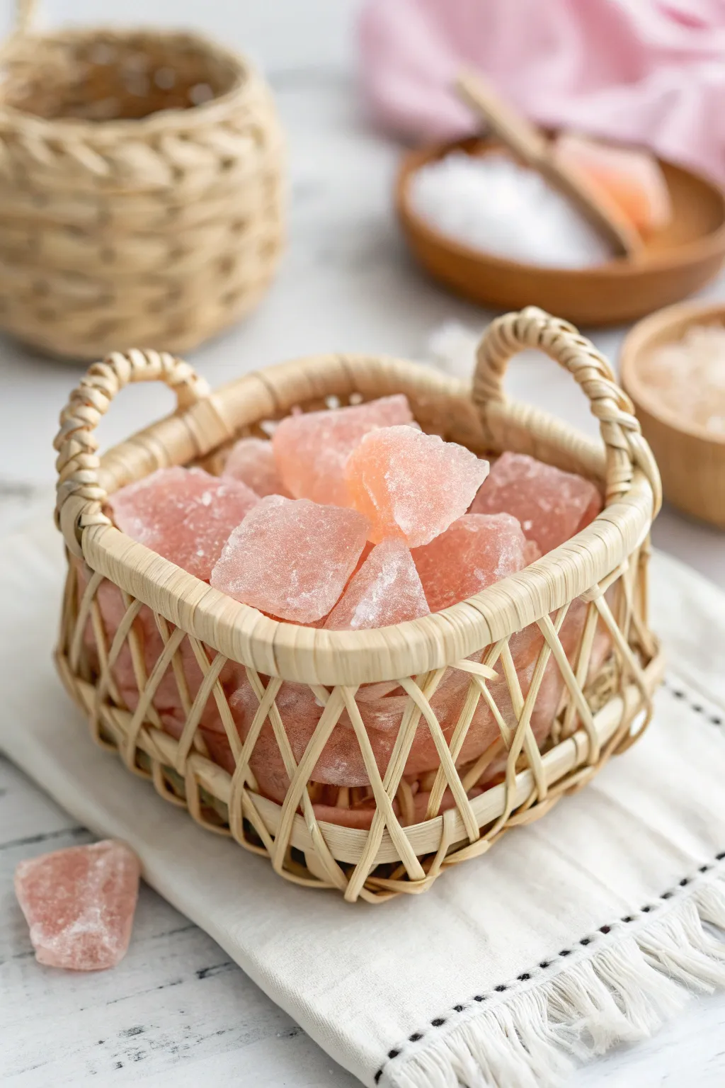 Elevate your snack game with a touch of pink elegance. 🍃 #ScandiBoho #PinkSnackBasket