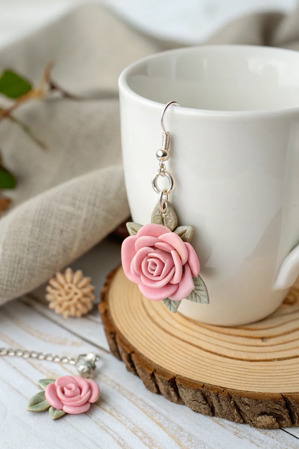 Add a touch of spring to your mornings with a charming floral mug accessory.