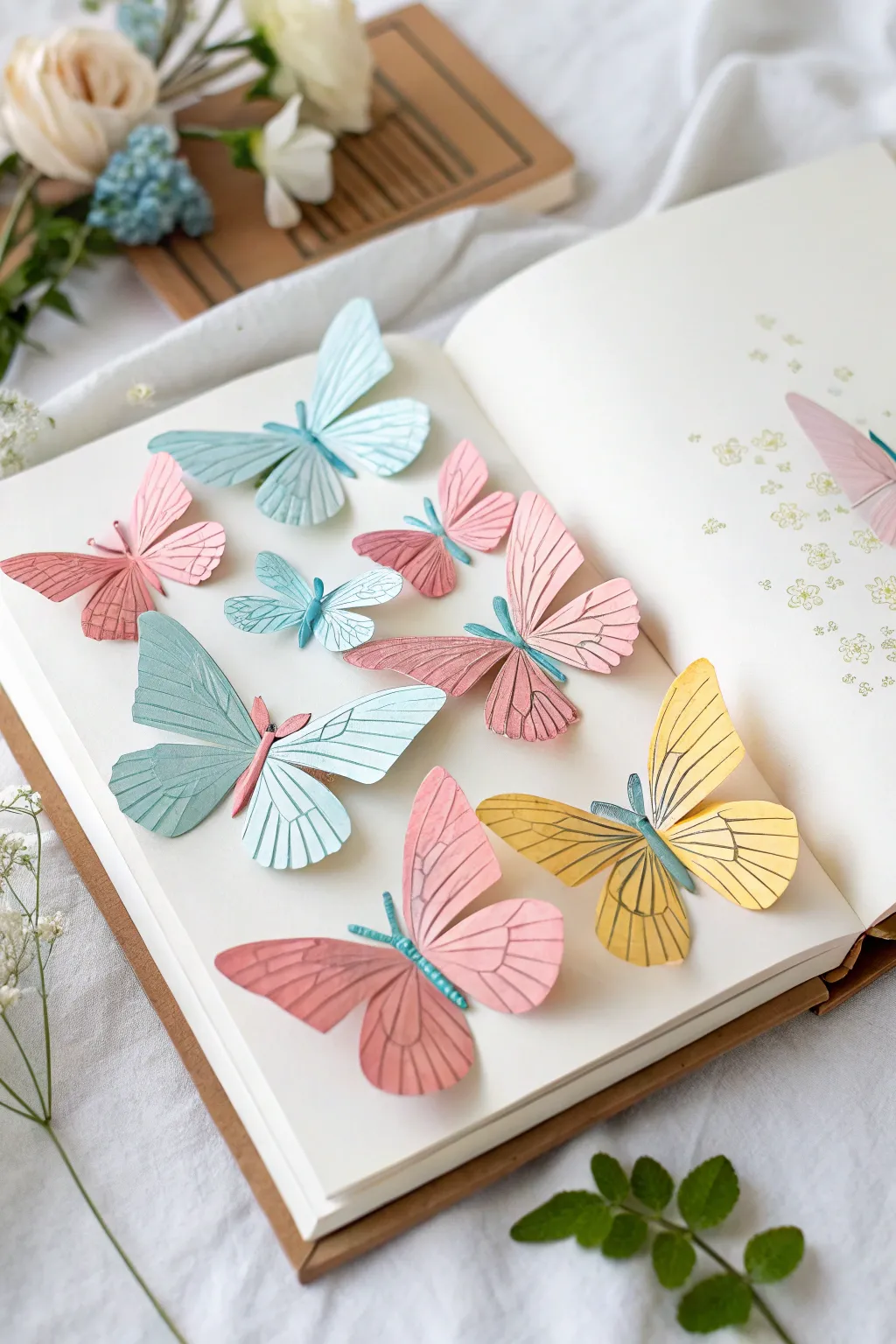 A whimsical dance of handcrafted butterflies, bringing art to life with elegance and flair.