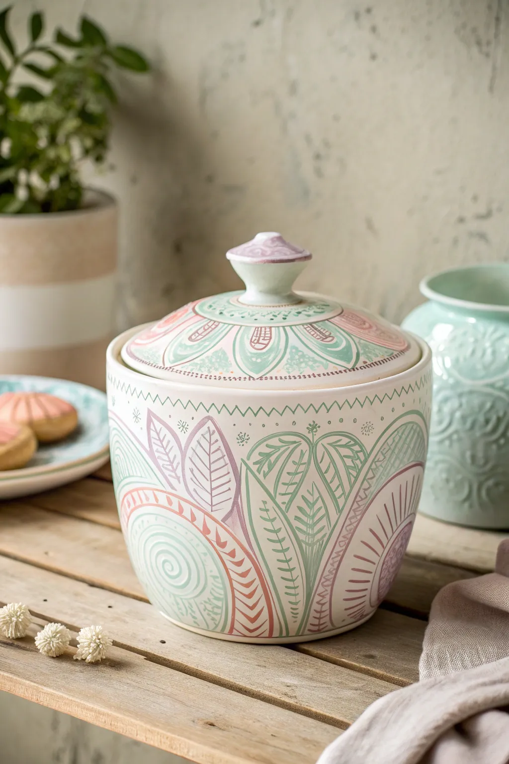 Unleash your creativity with playful patterns on pottery — where simplicity meets artistic expression.