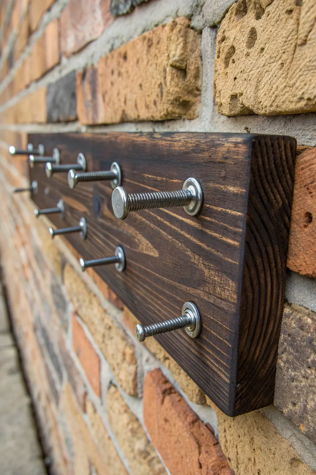 Transform your wall into a functional work of art with this handcrafted railroad spike coat rack.