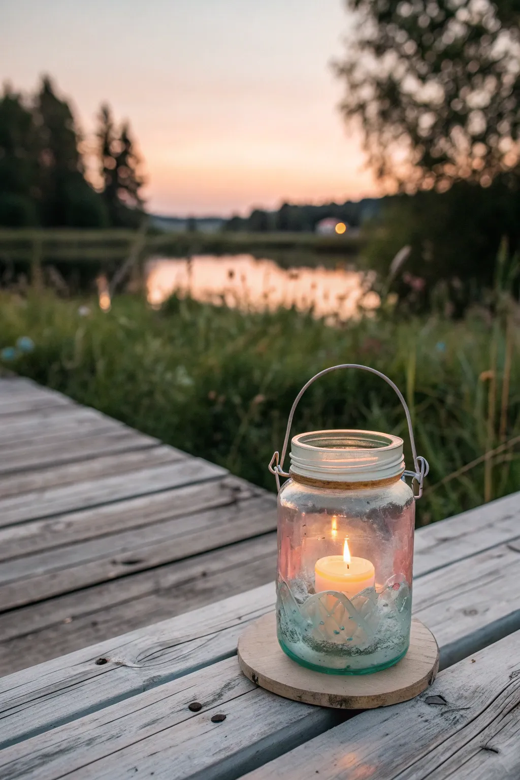 Illuminate your evenings with the simple elegance of DIY jar lanterns. 🌿✨ #ScandinavianChic #BohoGlow
