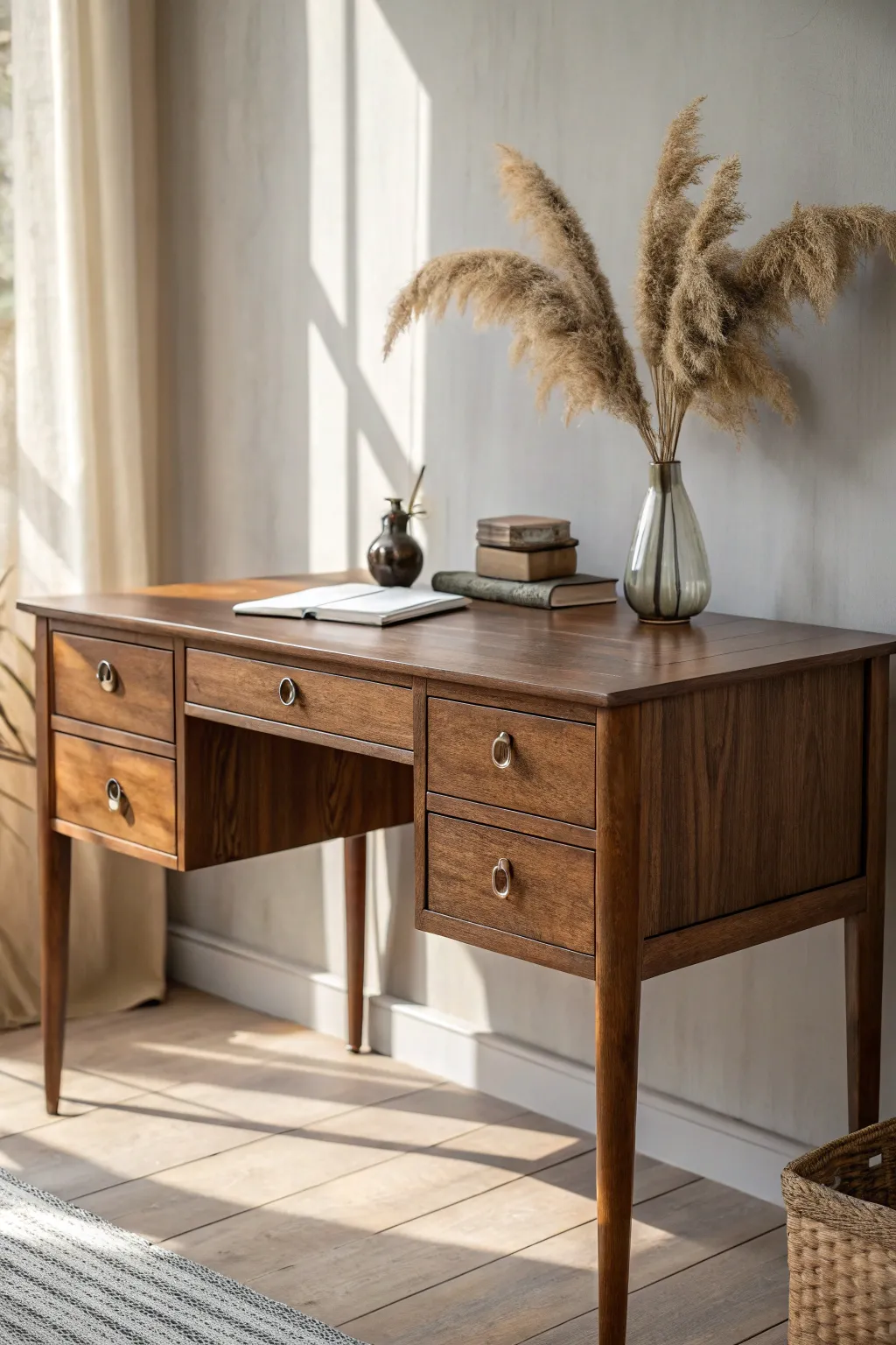 Transform vintage charm into modern elegance with this beautifully refinished desk.