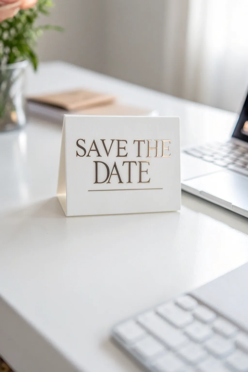 Sophisticated typography turns a simple magnet into a chic announcement.
