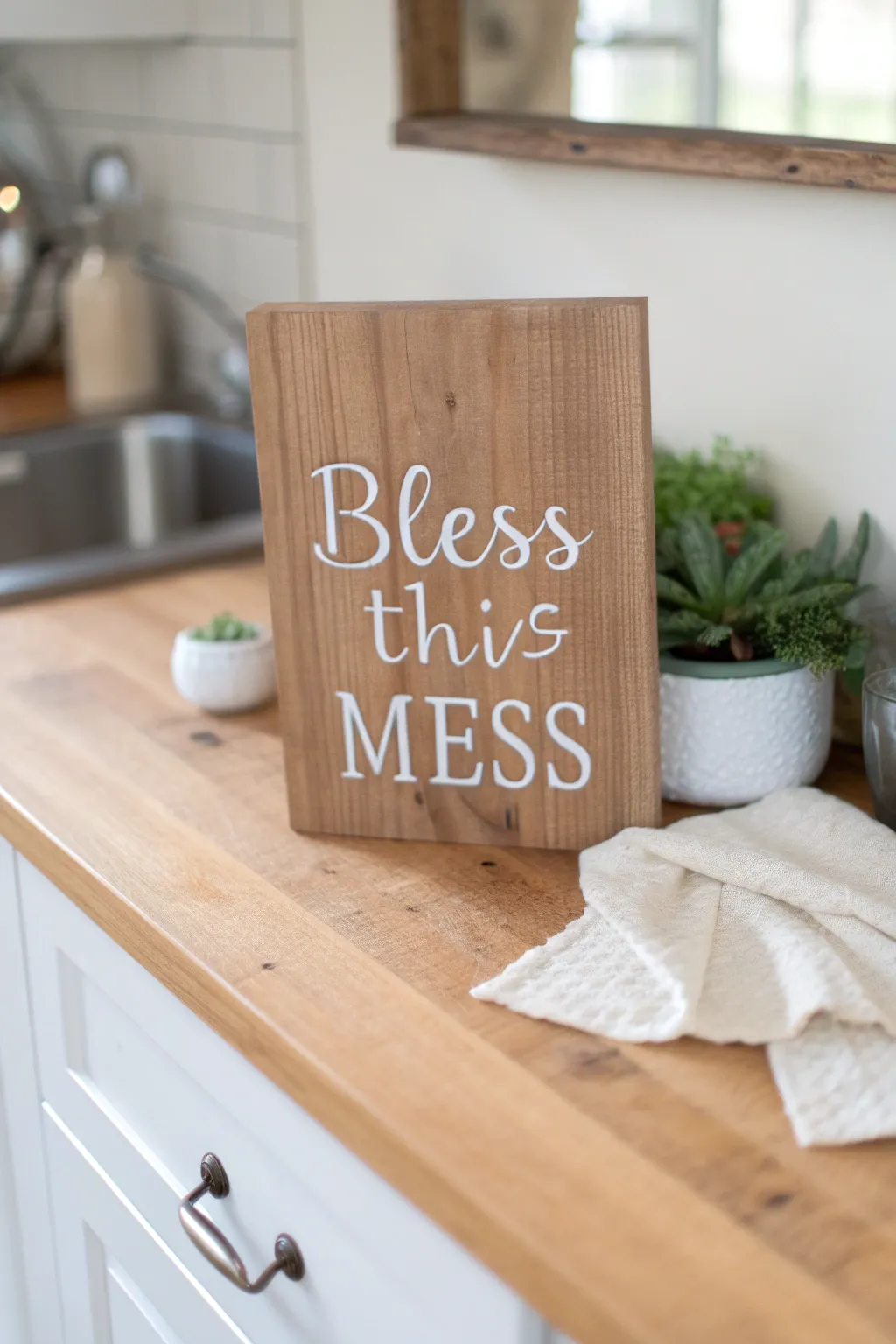 Embrace the beauty in chaos with a touch of minimalist charm. #BlessThisMess