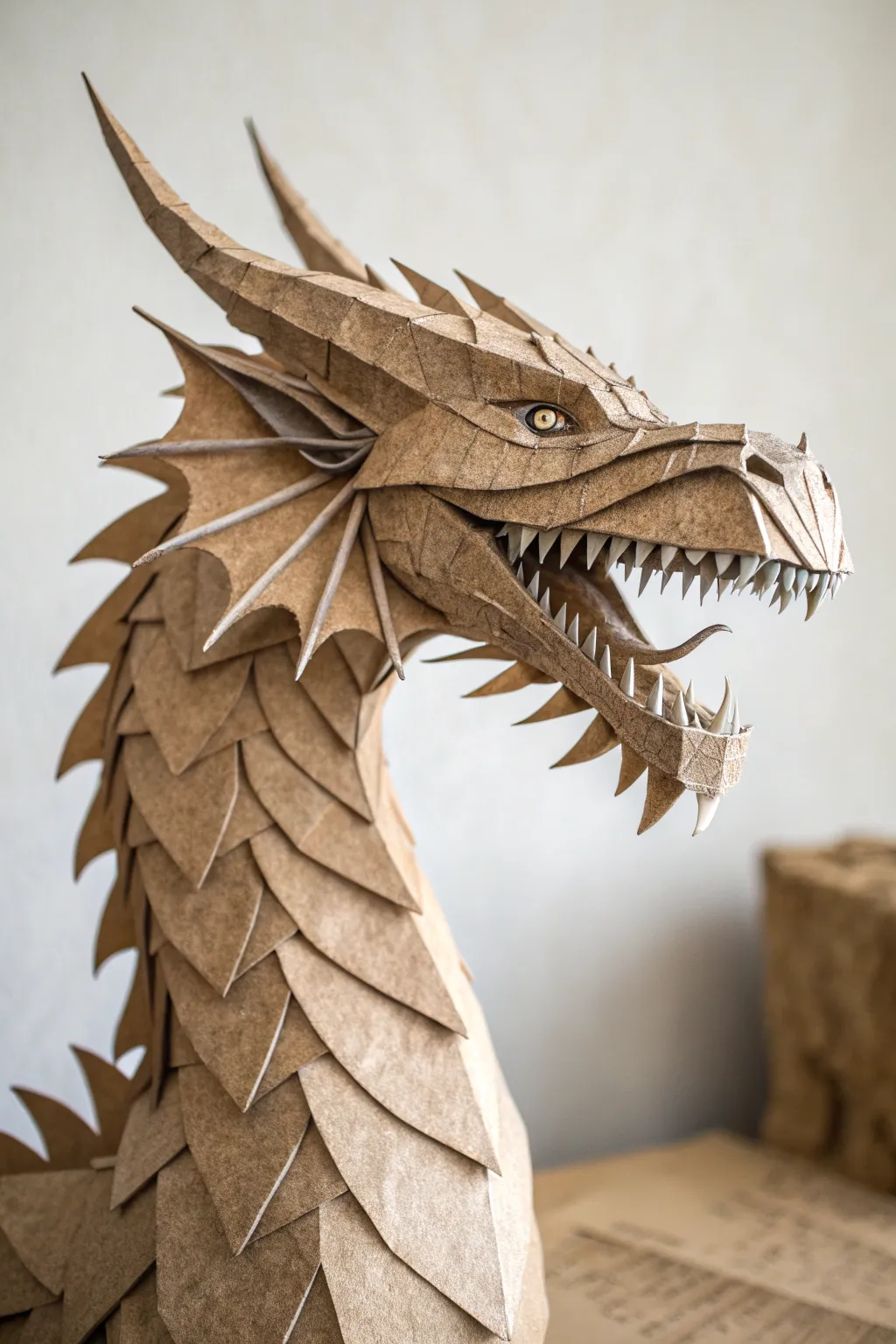 Unleash the dragon's bite with these sharp metallic details!