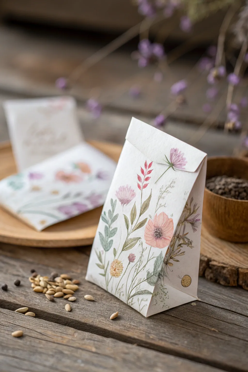 Unlock the beauty of nature with these artisanal seed packets, perfect for a touch of personalized charm.
