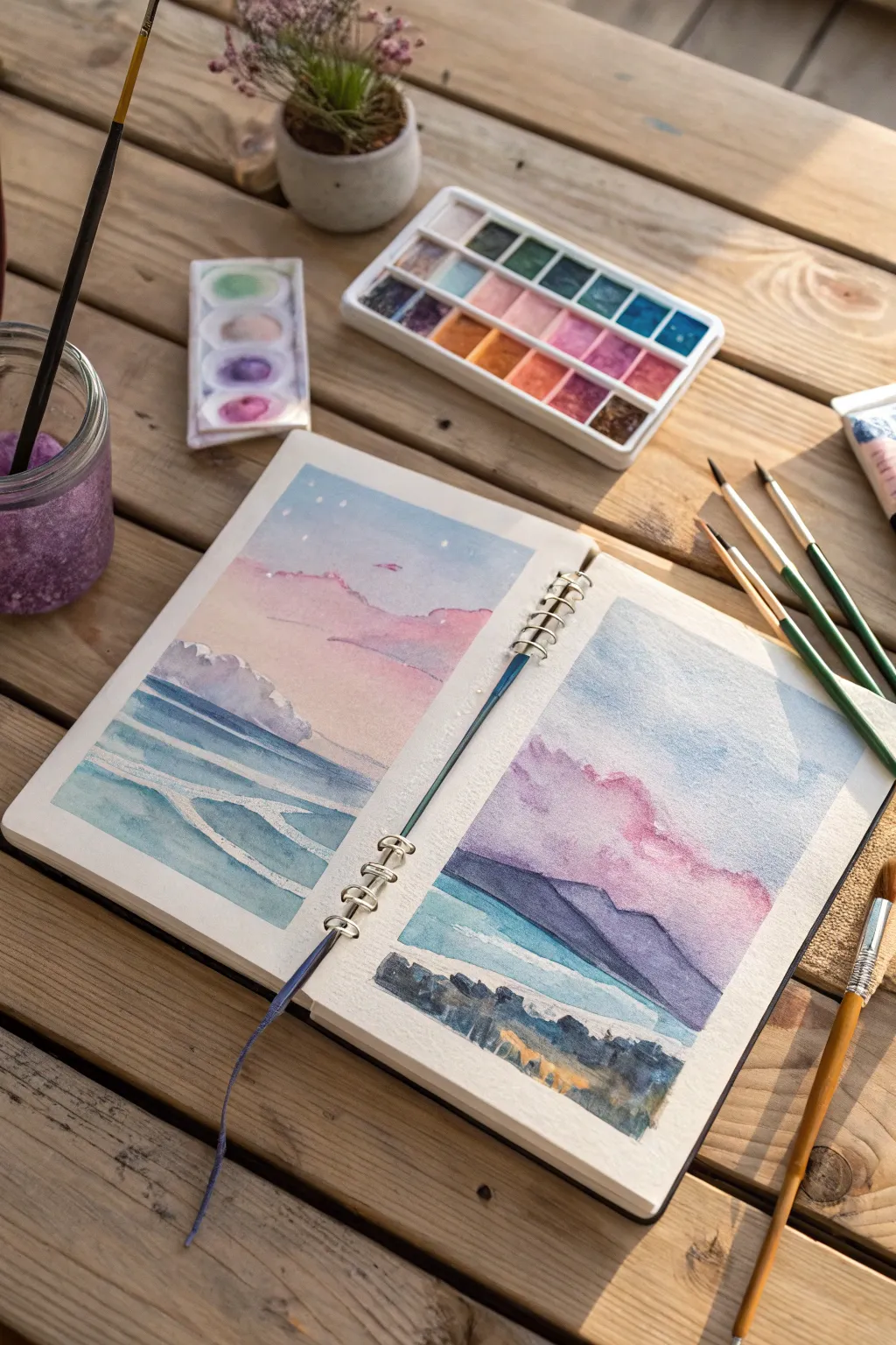 Dive into a watercolor dreamscape and paint your own world, one brushstroke at a time.