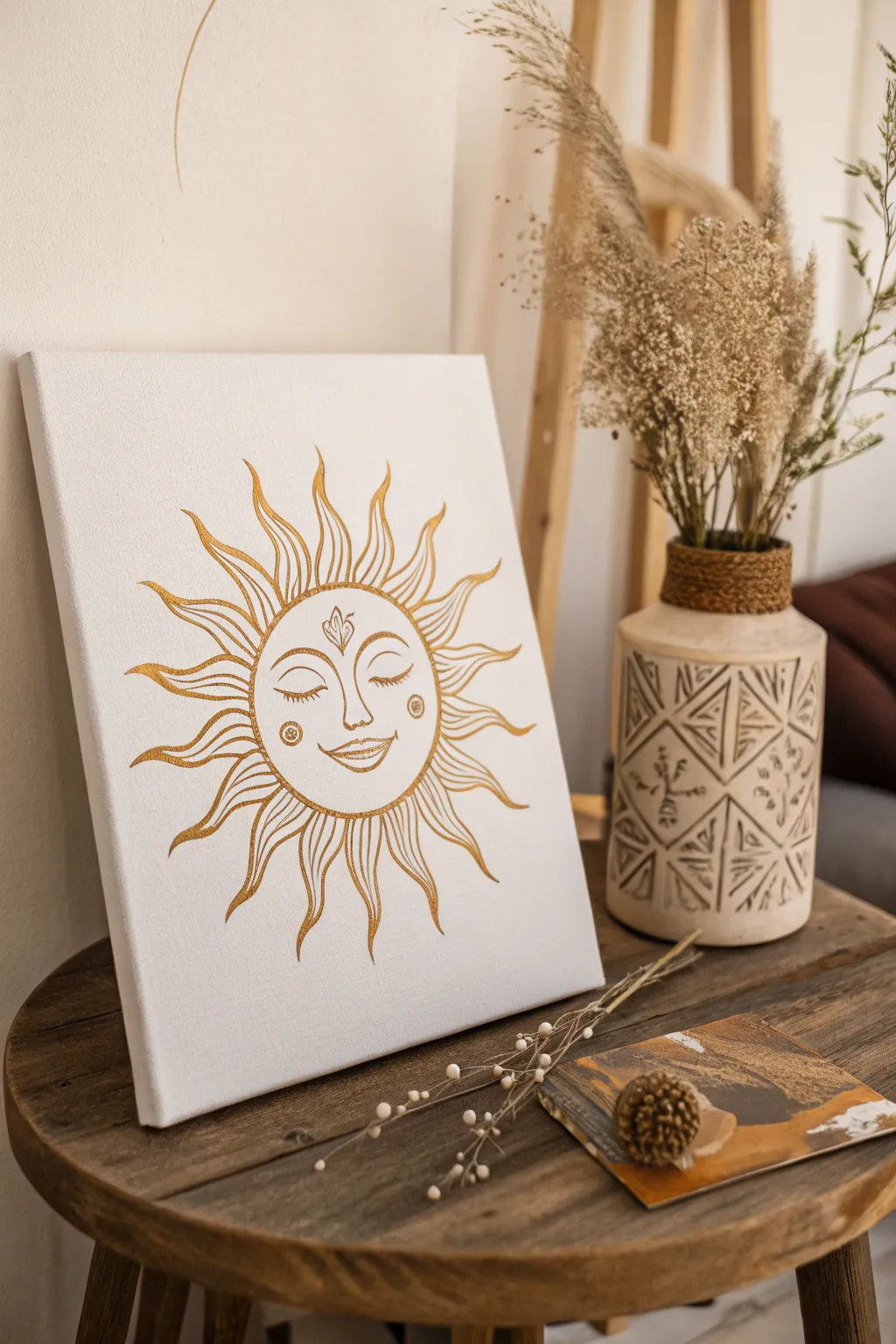 Bring a little sunshine into your day with this charming minimalist sun doodle.