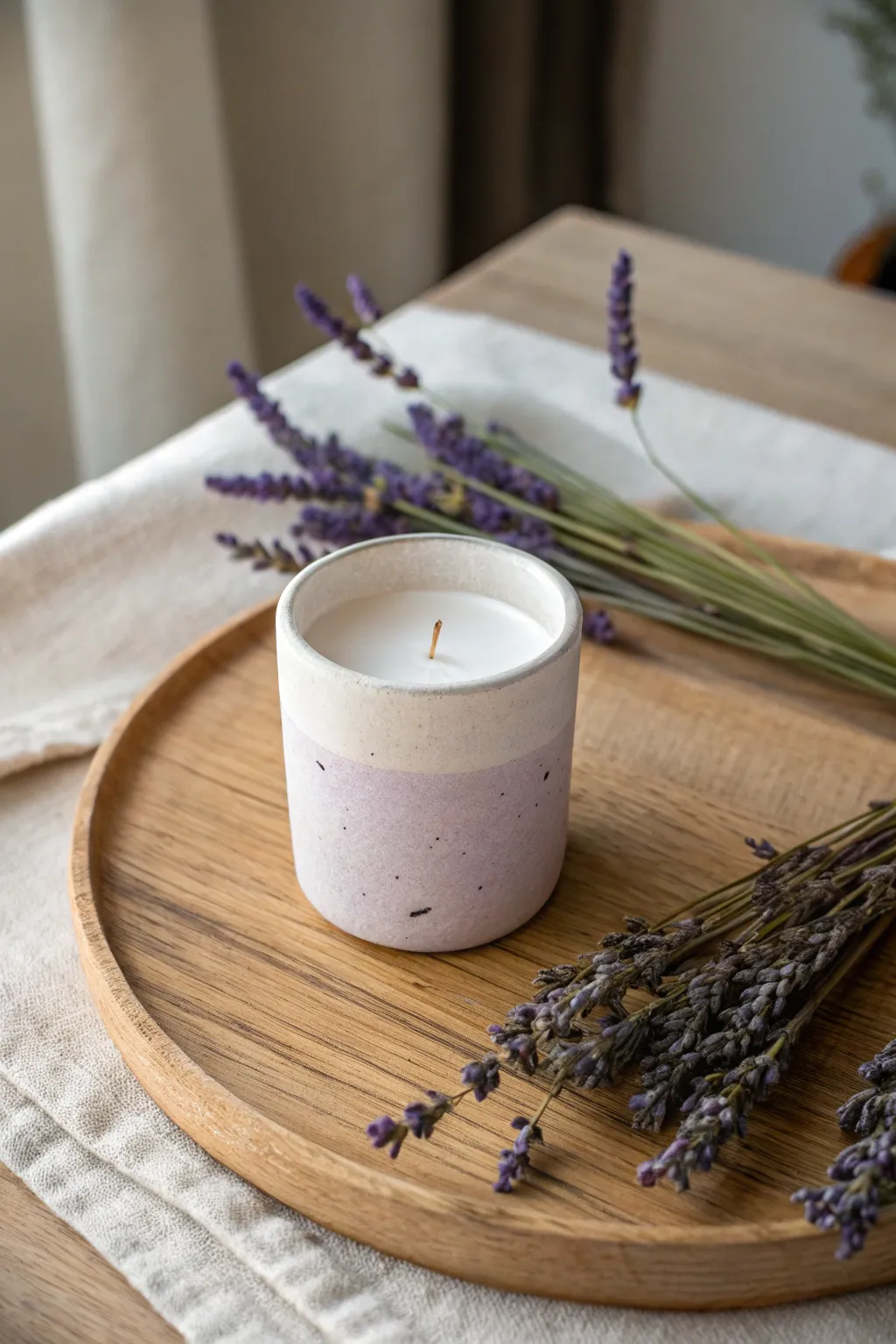 Illuminate their world with the serene glow of a handmade lavender candle.