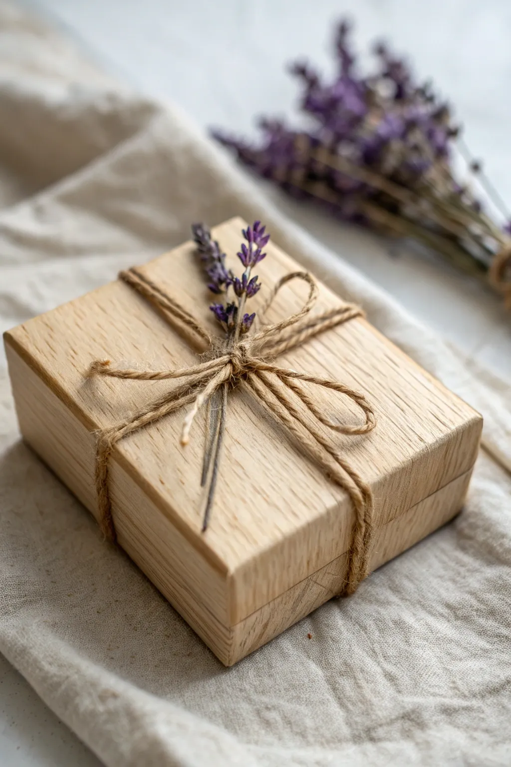 Embrace rustic elegance with this charming twine-wrapped gift box, perfect for adding a touch of nature to your special moments.
