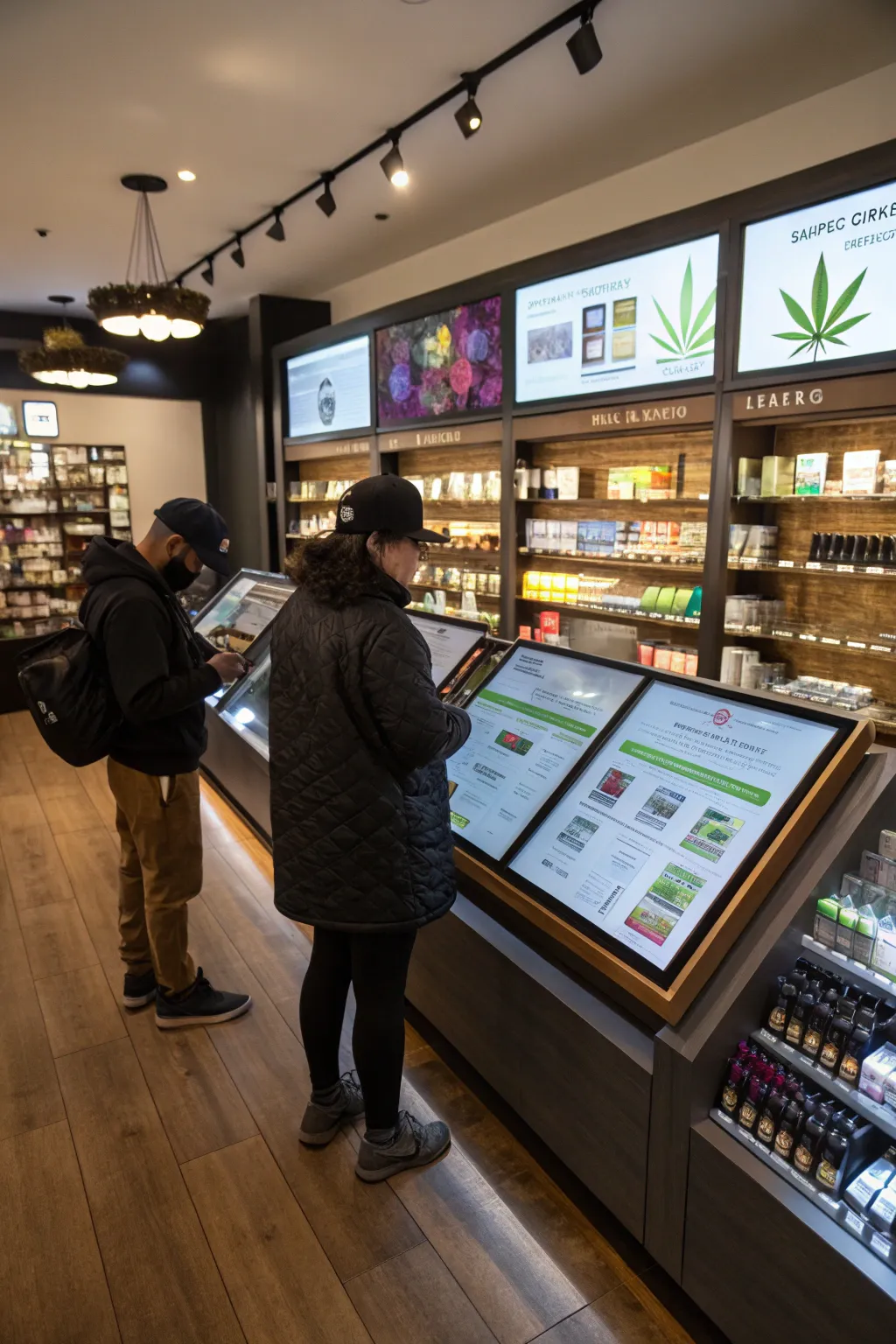 Interactive displays add a tech-savvy touch.