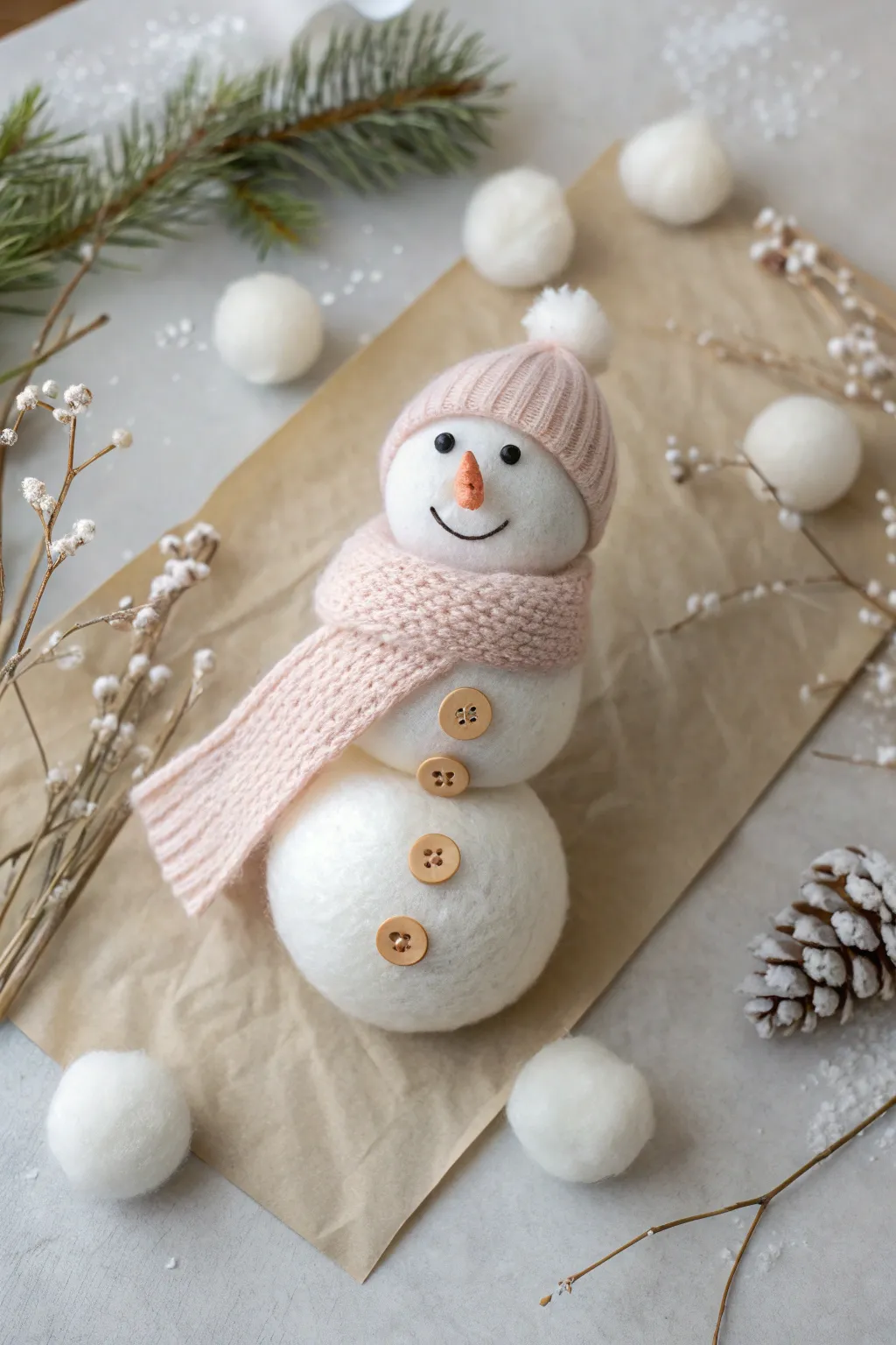 Create winter magic with this charming cotton ball snowman craft – a perfect blend of simplicity and tactile fun!