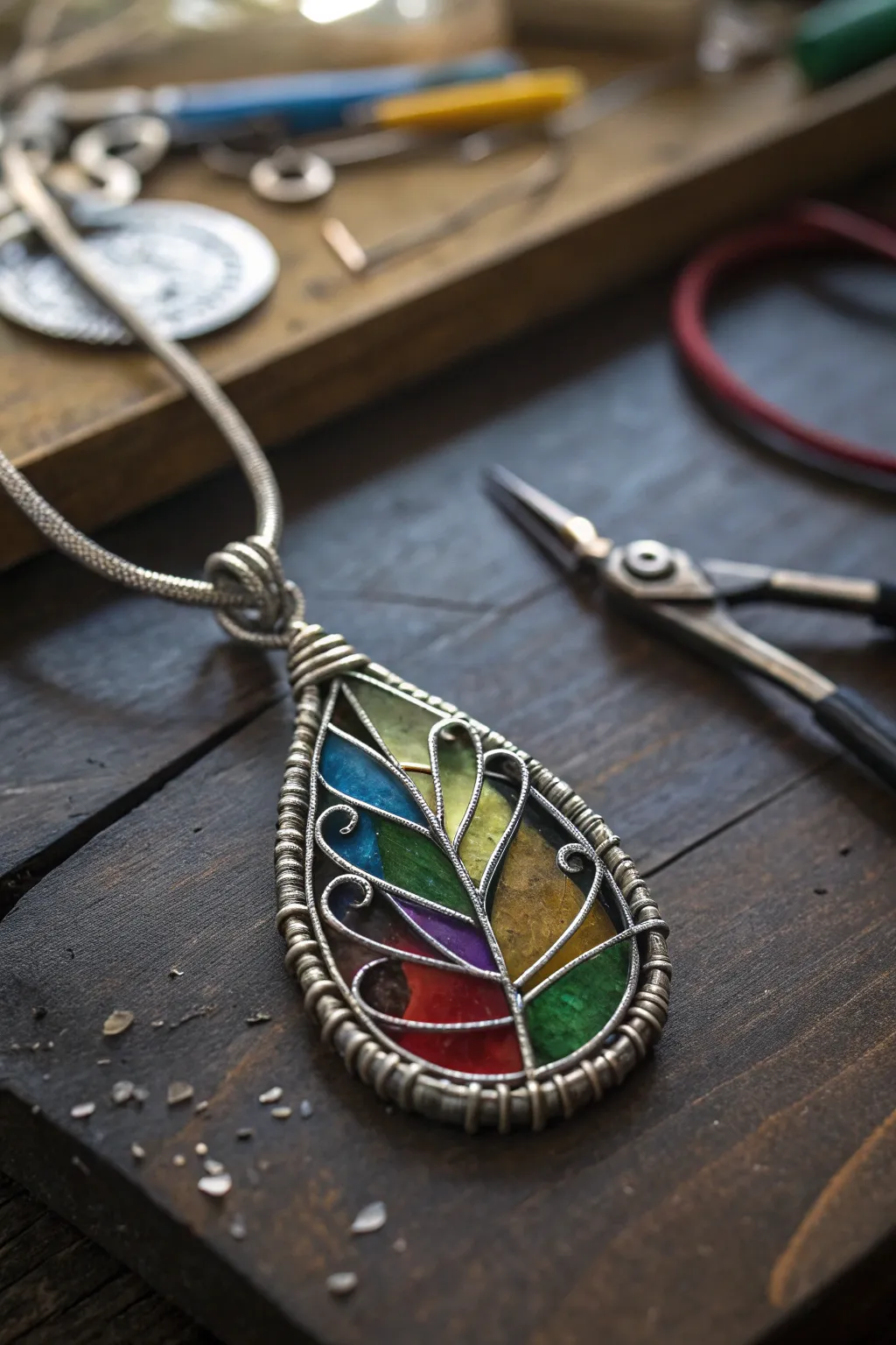 Craft your own masterpiece: Transform stained glass into stunning jewelry with a touch of soldering magic.