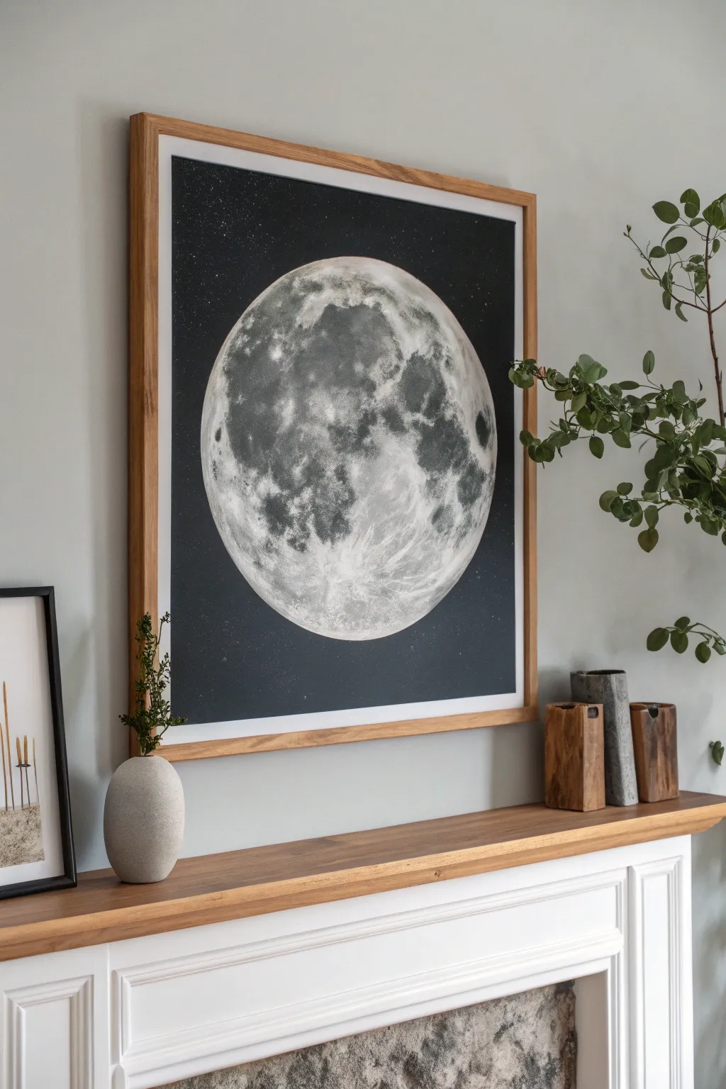 Embrace the calm of a moonlit night with minimalist elegance.