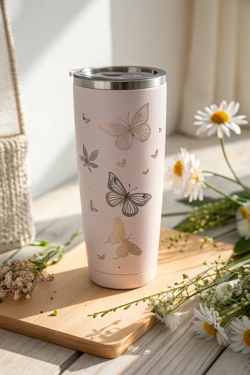 Embrace the magic of spring with a touch of Butterfly Bliss on your tumbler.