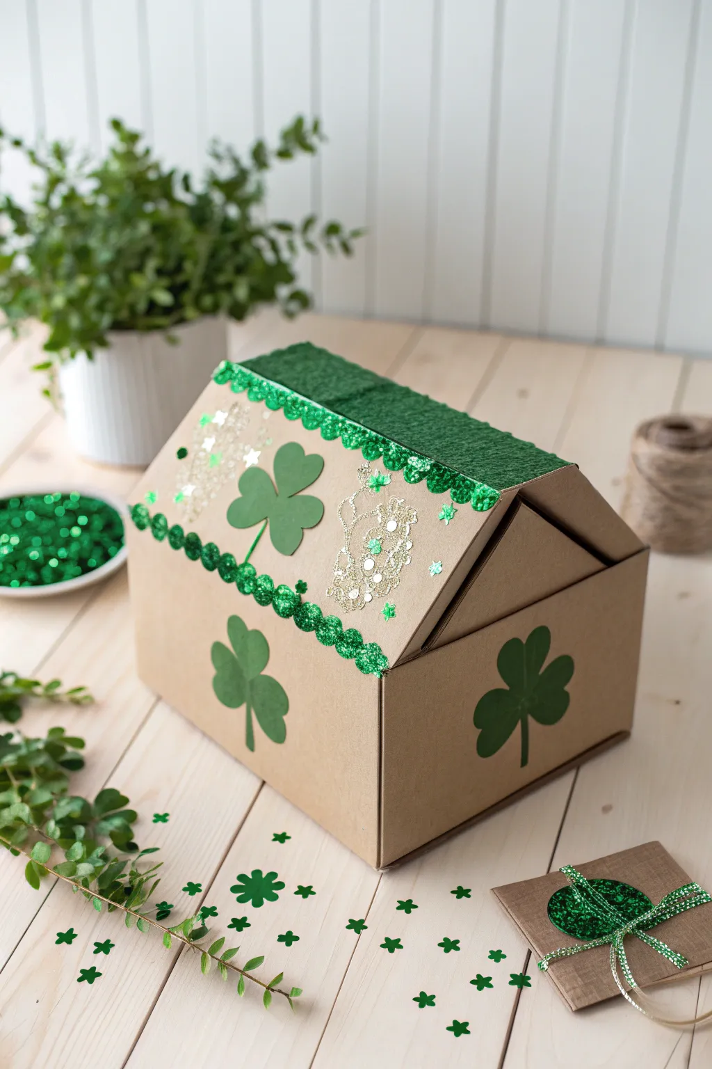Capture the magic of St. Patrick's Day with a charming DIY leprechaun trap that blends Scandinavian simplicity with Boho charm!