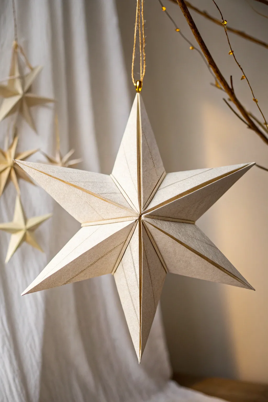 Elevate your space with handcrafted 3D paper stars—where simplicity meets celestial elegance.