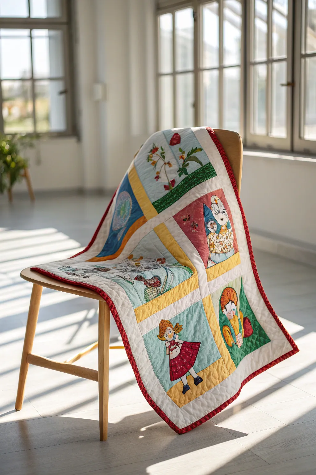 Let your favorite cartoon characters leap into your home with this enchanting quilt design.
