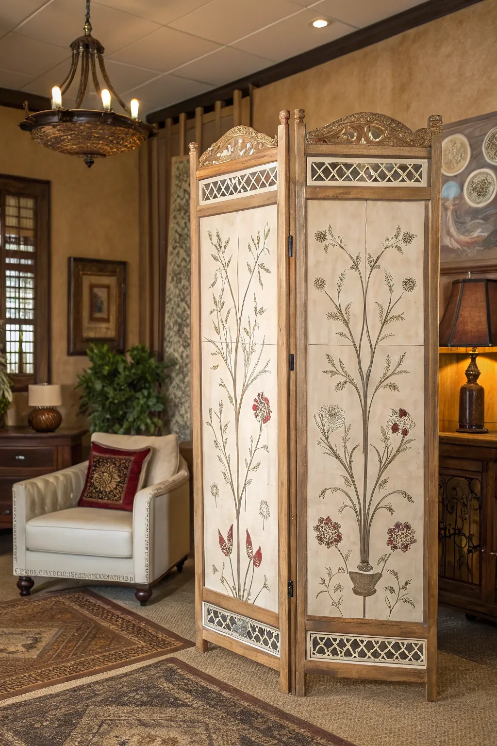 Elevate your space with a handcrafted screen that blends utility and style seamlessly.