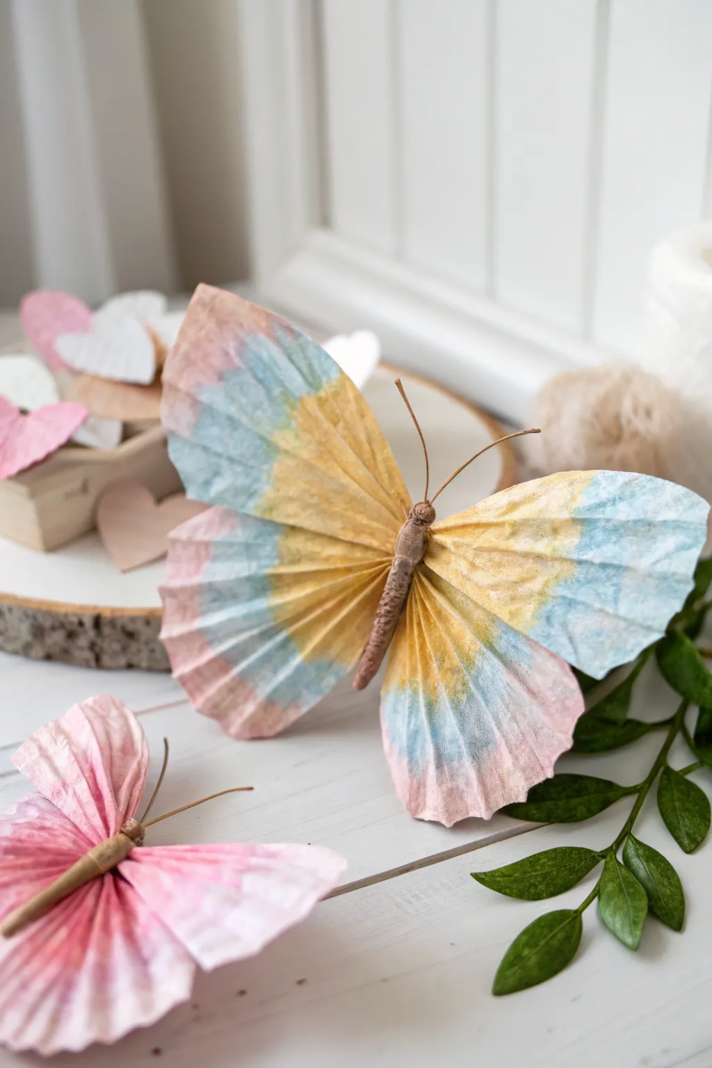 Crafting Love: Transform coffee filters into delicate butterflies, a celebration of love and creativity.