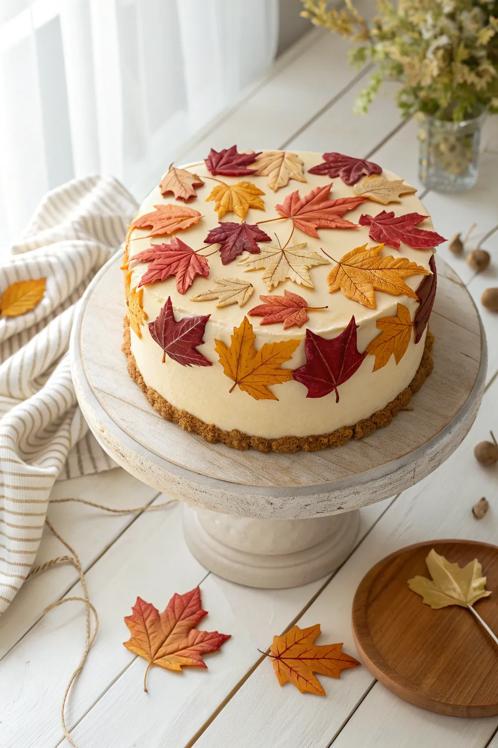 Capture the essence of fall with this stunning Autumn Leaves Cookie Cake – a perfect blend of simplicity and elegance for your Thanksgiving table.