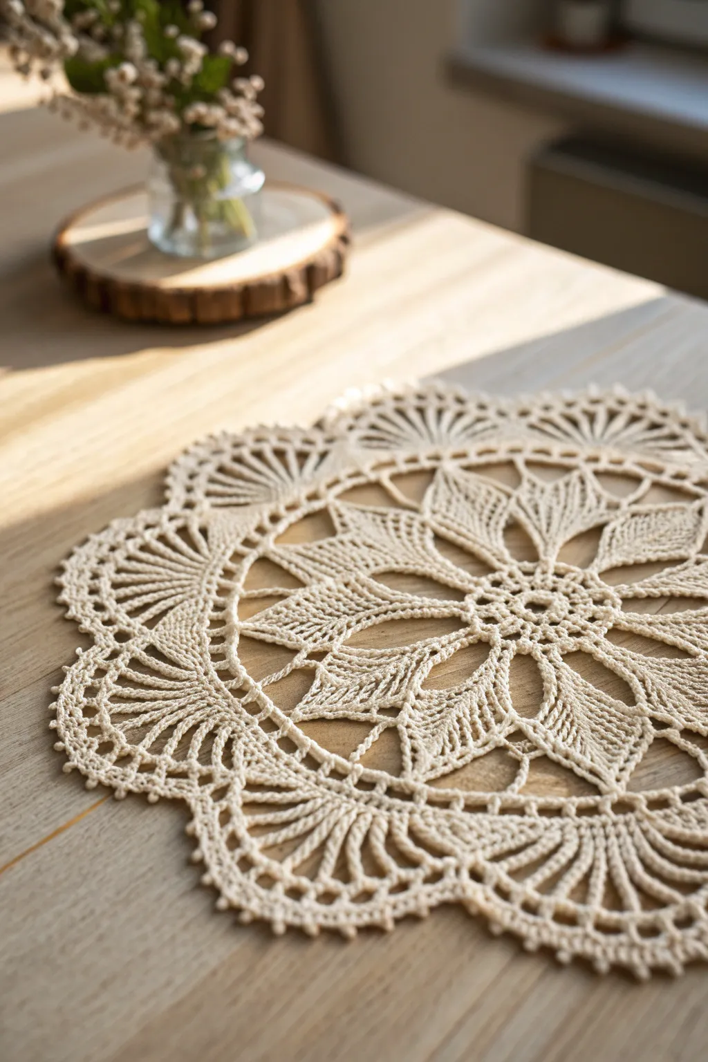 Embrace the charm of vintage elegance with intricately crocheted doilies, where simplicity meets craftsmanship in every stitch.