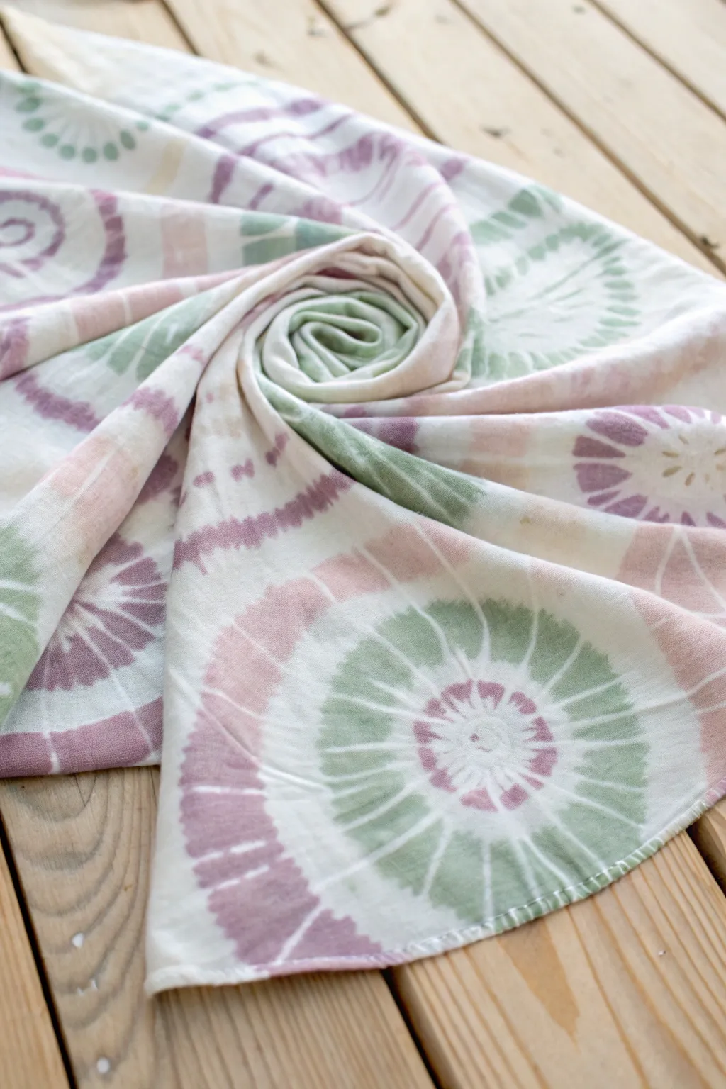 Embrace the art of simplicity with this serene bullseye tie dye design, where craftsmanship meets natural beauty.