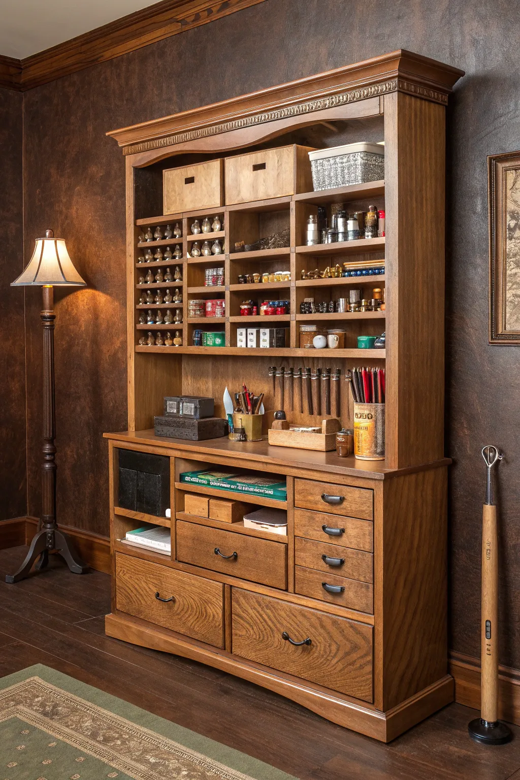 Elevate your space with adjustable shelving units that marry function and craftsmanship.