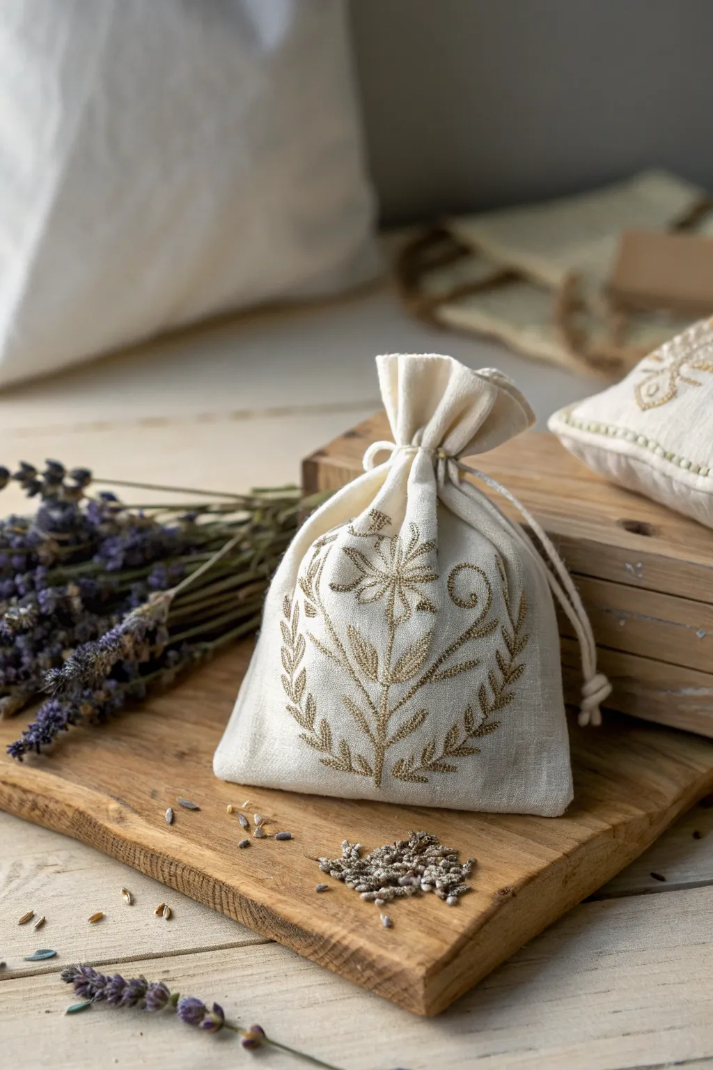 Infuse your trousseau with the soothing scent of lavender for a touch of elegance and nostalgia.
