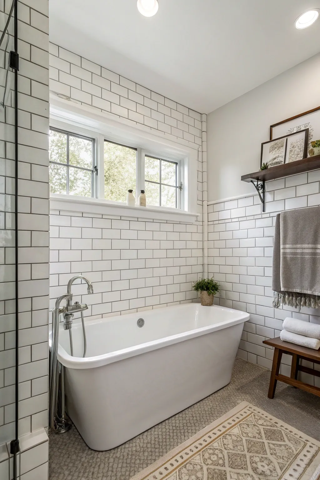 Subway tiles offer a classic look for any bathroom.