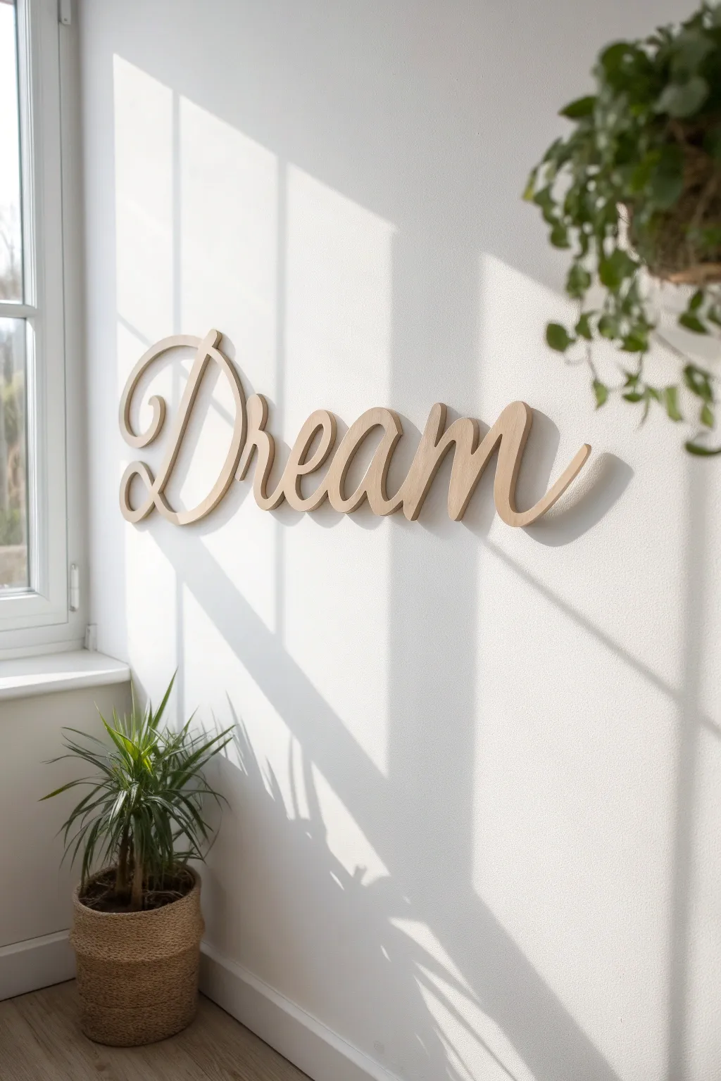 Let your words take shape with this stunning 3D typography display, where simplicity meets elegance.