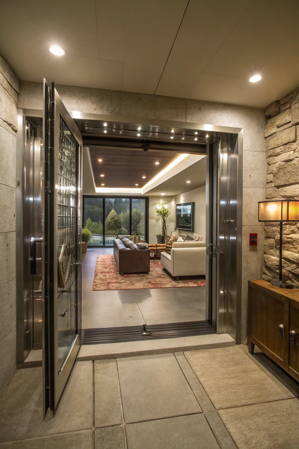 Seamless home integration for easy access to your underground shelter.