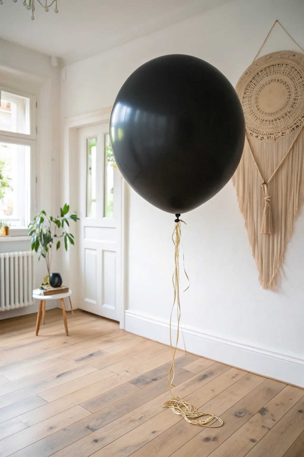 Anticipation in the air: A minimalist twist on a colorful surprise.